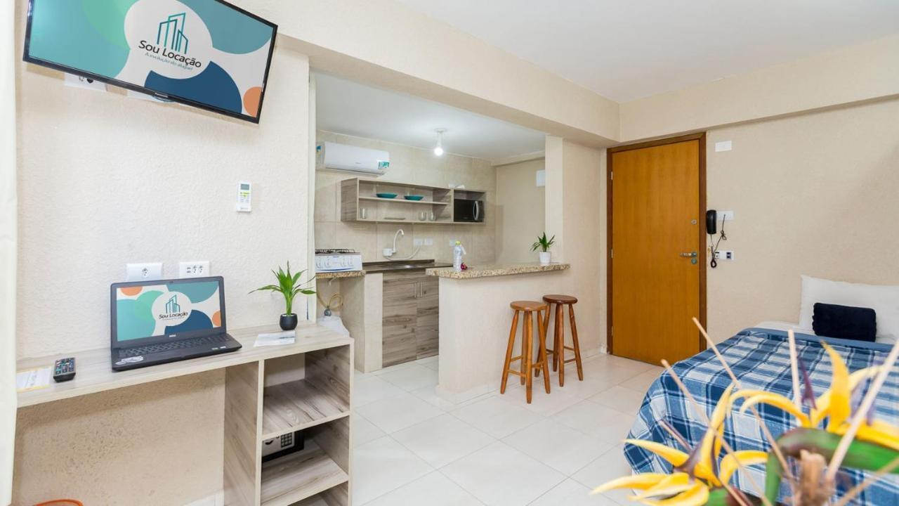 Estudios Confortaveis Com Precos Acessiveis Totalmente Mobiliados Curitiba Bagian luar foto